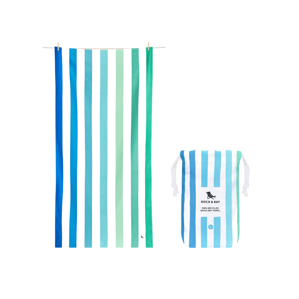 Dock & Bay Large Quick Dry Towel - Summer - Endless River