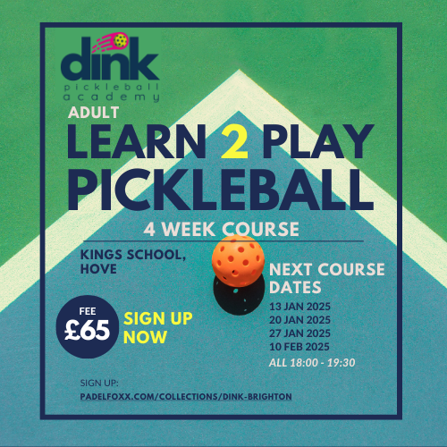 DINK Brighton Learn 2 Play Pickleball - 4 Week Course (starting MONDAY 13th January 2025)